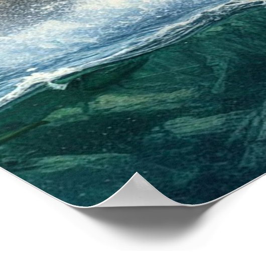 Grizzly Bears mit Forellenlachs 24x18 Poster (Ecke)