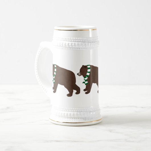Grizzly Bears Stein Bierglas (Vorderseite Links)