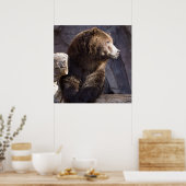 Grizzly Brown Bär, Naturewall Poster (Küche)