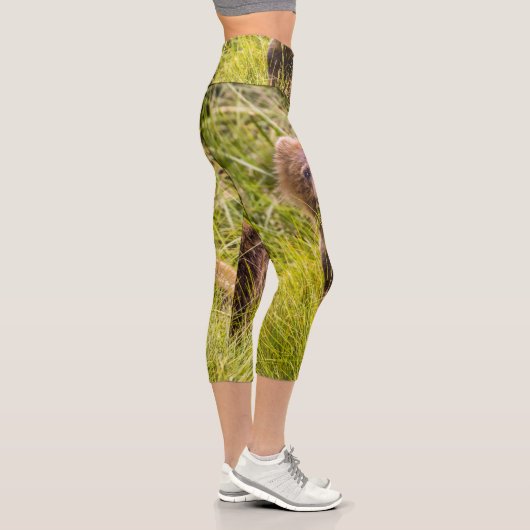 Grizzly cuzing, Alaska Capri Leggings (Rechts)