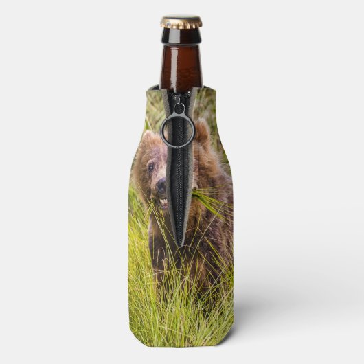 Grizzly cuzing, Alaska Flaschenkühler (Flasche Rückseite)