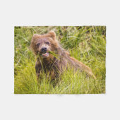 Grizzly cuzing, Alaska Fleecedecke (Vorderseite (Horizontal))