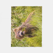 Grizzly cuzing, Alaska Fleecedecke (Vorderseite)