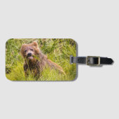 Grizzly cuzing, Alaska Gepäckanhänger (Vorderseite (Horizontal))