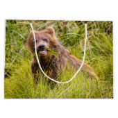 Grizzly cuzing, Alaska Große Geschenktüte (Rückseite)