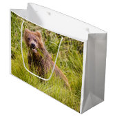 Grizzly cuzing, Alaska Große Geschenktüte (Vorderseite Schrägansicht)