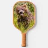 Grizzly cuzing, Alaska Pickleball Schläger (Rückseite)