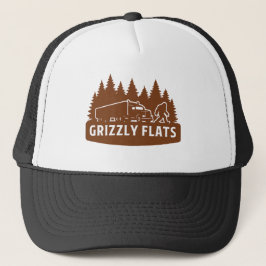 Grizzly flats Bigfoot Semi-Truck forest Silhouette Truckerkappe