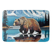 Grizzly Lake Mountain View Badematte (Vorderseite)