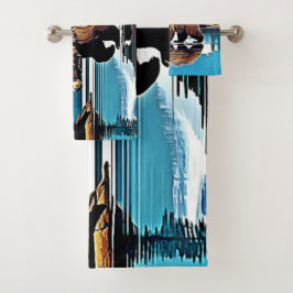 Grizzly Lake Mountain View Badhandtuch Set