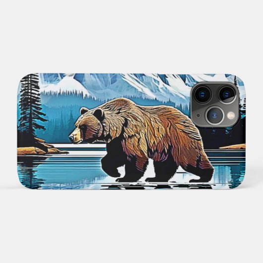 Grizzly Lake Mountain View Case-Mate iPhone Hülle (Rückseite (Horizontal))