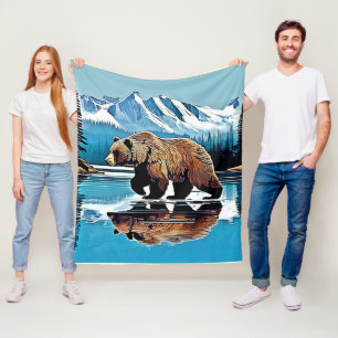 Grizzly Lake Mountain View Fleecedecke