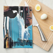 Grizzly Lake Mountain View Geschirrtuch (Viertel Falte)