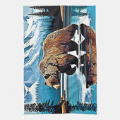 Grizzly Lake Mountain View Geschirrtuch (Vertikal)