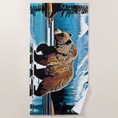 Grizzly Lake Mountain View Strandtuch (Vorderseite)