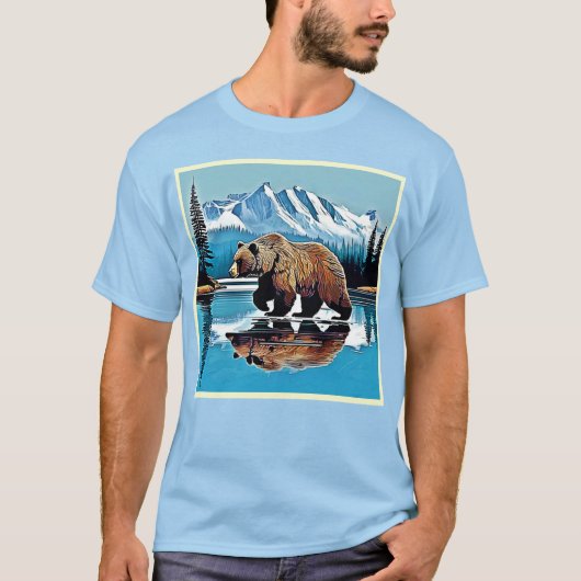 Grizzly Lake Mountain View T-Shirt (Vorderseite)
