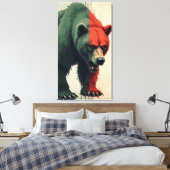 Grizzly Leinwanddruck (Insitu (Schlafzimmer))