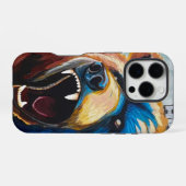 Grizzly-Malerei - Wildlife-Kunst iPhone Hülle (Rückseite (Horizontal))