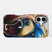Grizzly-Malerei - Wildtierkunst iPhone 16 Hülle (Rückseite (Horizontal))