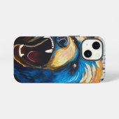 Grizzly-Malerei - Wildtierkunst iPhone Hülle (Rückseite (Horizontal))