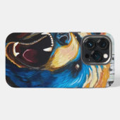 Grizzly-Malerei - Wildtierkunst iPhone Hülle (Rückseite (Horizontal))