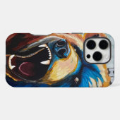 Grizzly-Malerei - Wildtierkunst iPhone Hülle (Rückseite (Horizontal))