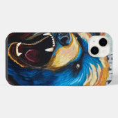 Grizzly-Malerei - Wildtierkunst iPhone Hülle (Rückseite (Horizontal))