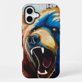 Grizzly-Malerei - Wildtierkunst iPhone 16 Plus Hülle