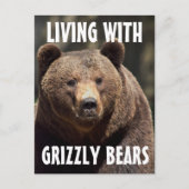 GRIZZLY MAN LEBT MIT BÄRENPOSTKARTEN POSTKARTE (Vorderseite)