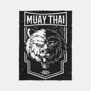 Grizzly Muay Thai - Thai-Boxen und Kickboxen-Gesch Fleecedecke