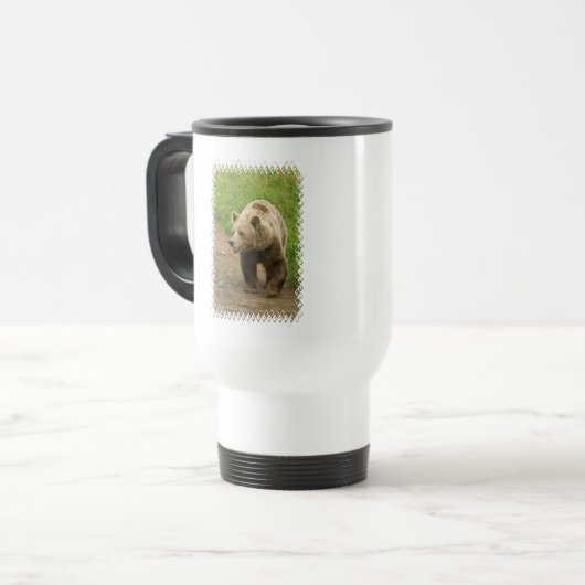 Grizzly-Plastikreise-Tasse Reisebecher (Vorderseite Links)