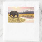 Grizzly Pond Rechteckiger Aufkleber (Tasche)