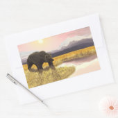 Grizzly Pond Rechteckiger Aufkleber (Umschlag)