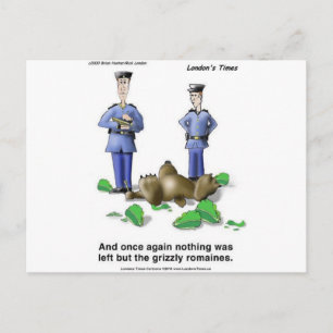 Grizzly Romaines Bär/Salat Cartoon-Geschenke & T-S Postkarte