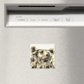 Grizzly tragen Pop Art Brawn Magnet (In Situ (Geschirrspüler))