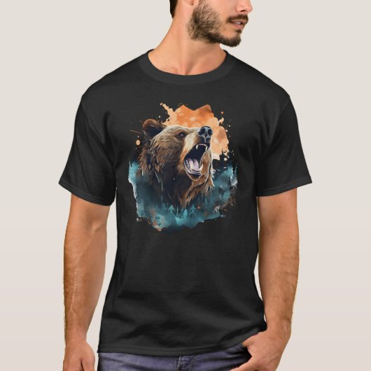 Grizzly Wildlife Animal Nature Classic T-Shirt (Vorderseite)