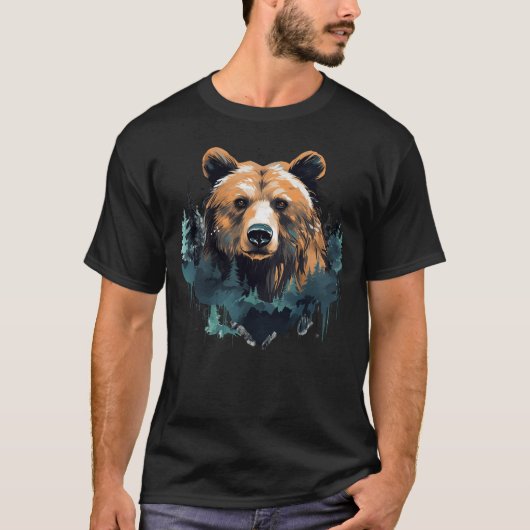 Grizzly Wildlife Animal Nature Forest Classic T-Shirt (Vorderseite)