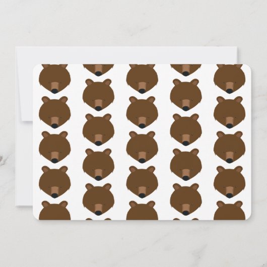 Grizzlybär 1 Tier 1 Geburtstag Einladung (Rückseite)