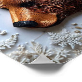 Grizzlybär Art Poster (Ecke)