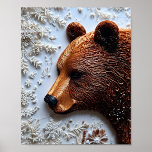 Grizzlybär Art Poster