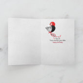 Grizzlybär auf Rock Geburtstag Spaß Karte (Innenseite)