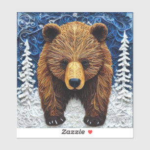 Grizzlybär Aufkleber