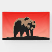 Grizzlybär bei Sonnenuntergang - Original Wildlife Banner (Horizontal)