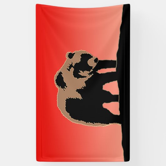 Grizzlybär bei Sonnenuntergang - Original Wildlife Banner (Vertikal)