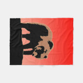 Grizzlybär bei Sonnenuntergang - Original Wildlife Fleecedecke (Vorderseite (Horizontal))