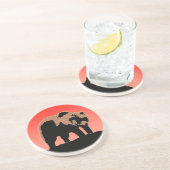 Grizzlybär bei Sonnenuntergang - Original Wildlife Getränkeuntersetzer (Seite)