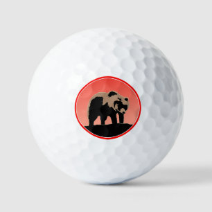 Grizzlybär bei Sonnenuntergang - Original Wildlife Golfball