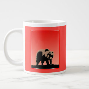 Grizzlybär bei Sonnenuntergang - Original Wildlife Jumbo-Tasse