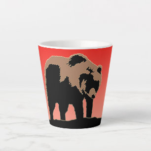 Grizzlybär bei Sonnenuntergang - Original Wildlife Milchtasse