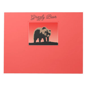 Grizzlybär bei Sonnenuntergang - Original Wildlife Notizblock